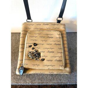 Longaberger Crossbody Tan/Brown Purse  7.5" x 8'  #2524